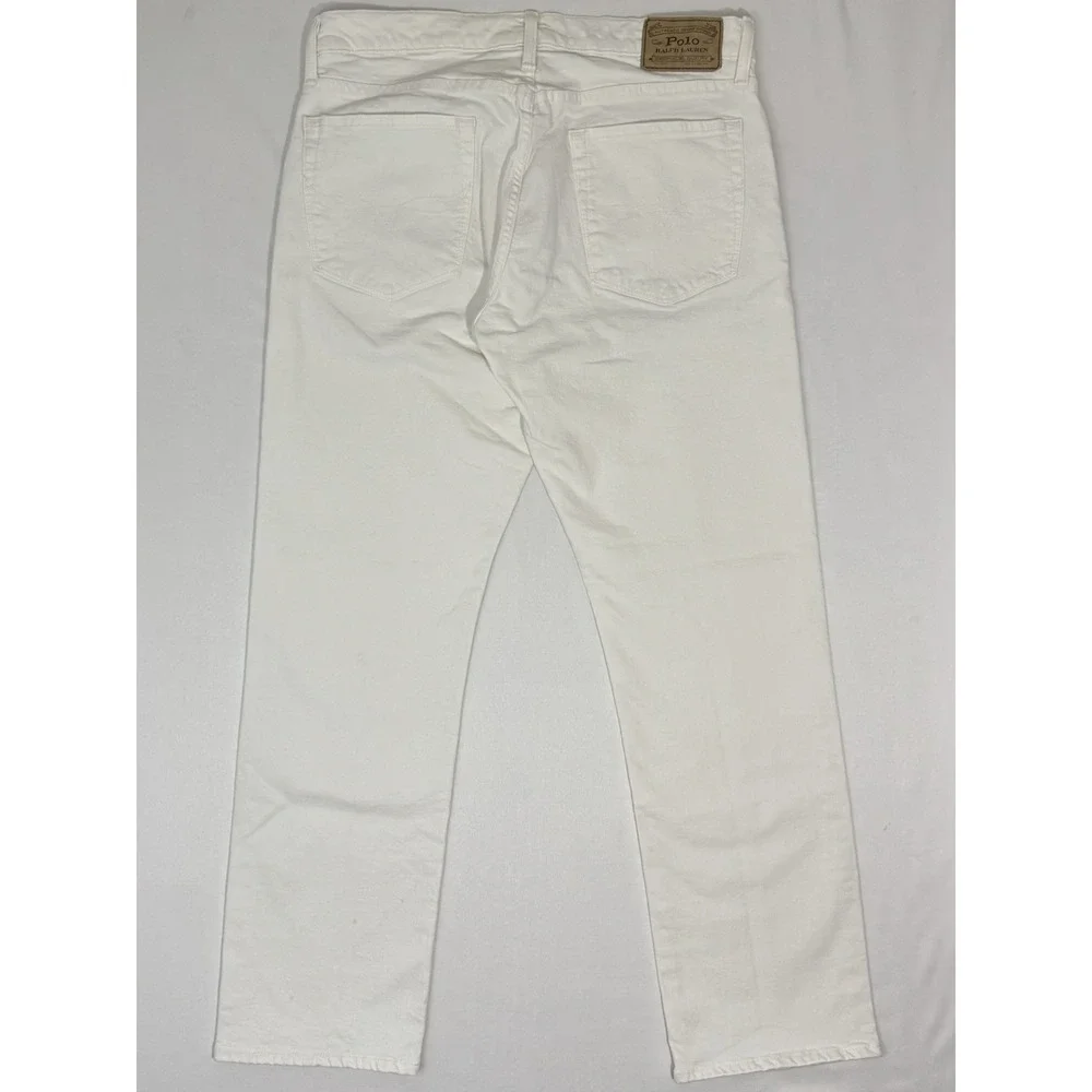 Polo Ralph Lauren Hampton Straight Denim Jeans Men Sz 32 x 30 White